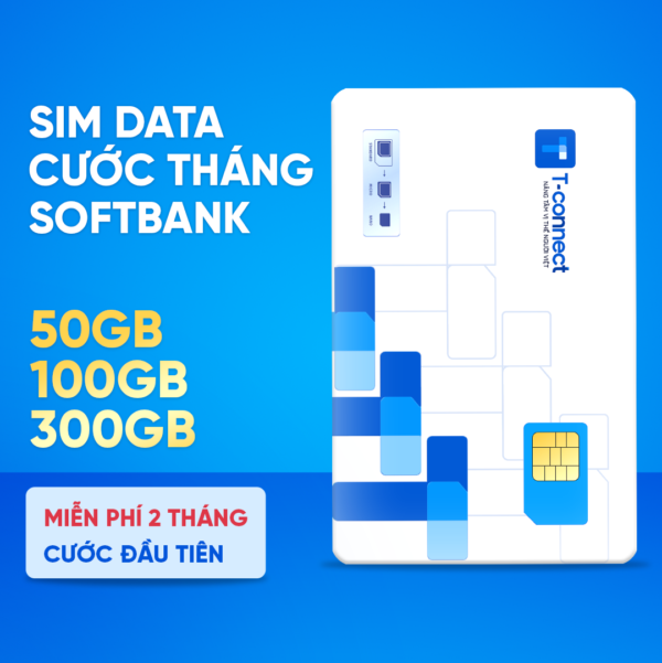 SIM Data cước tháng Softbank