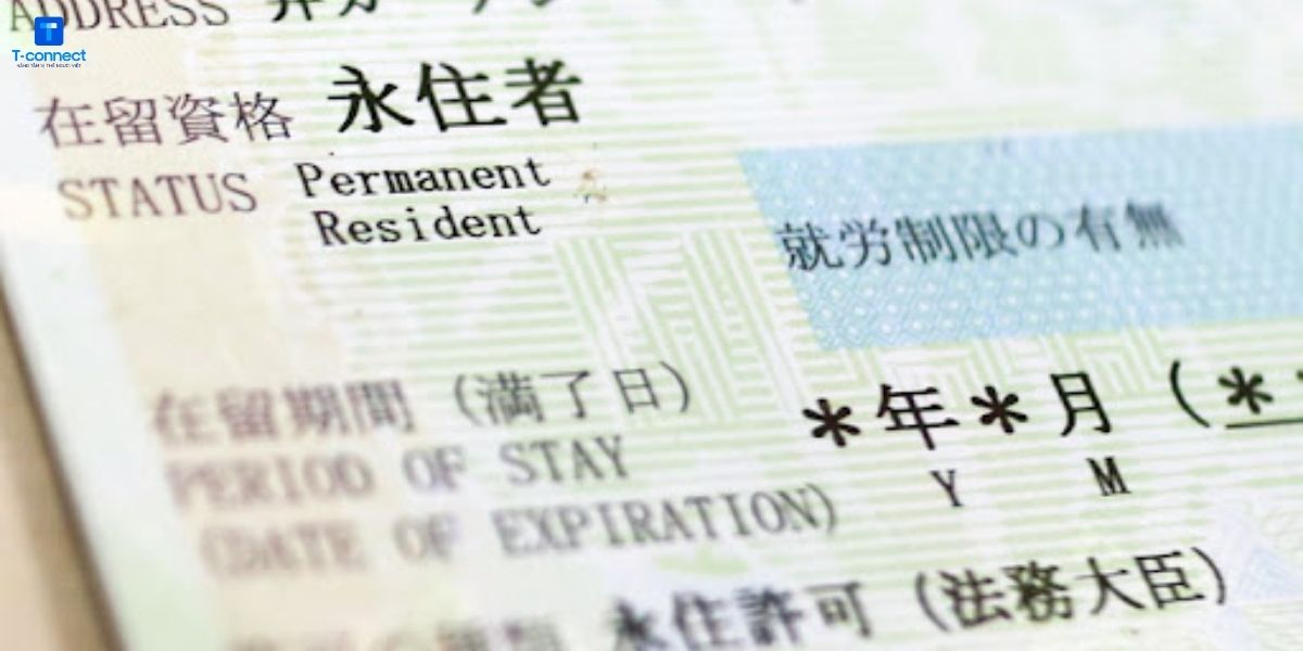 Thẻ cư trú sẽ ghi rõ tình trạng "vĩnh trú" sau khi được cấp visa vĩnh trú. 