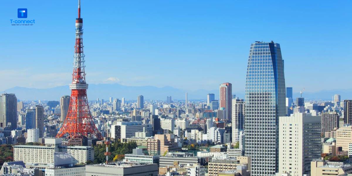 Mật độ nhà ở và văn phòng dày đặc ở Tokyo