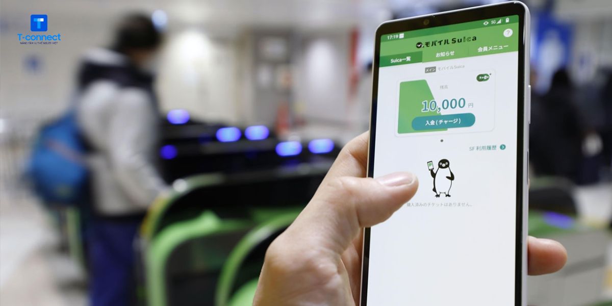 Dùng Mobile Suica để nạp tiền nhanh chóng cho thẻ Suica trên điện thoại