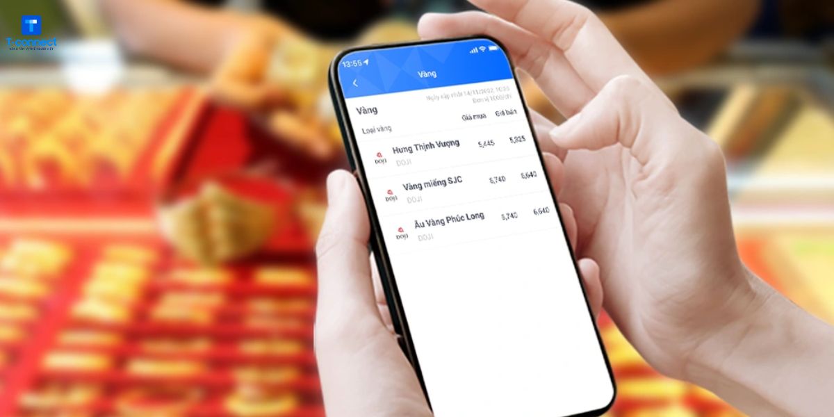 Mua vàng online qua sàn giao dịch hoặc app tài chính.